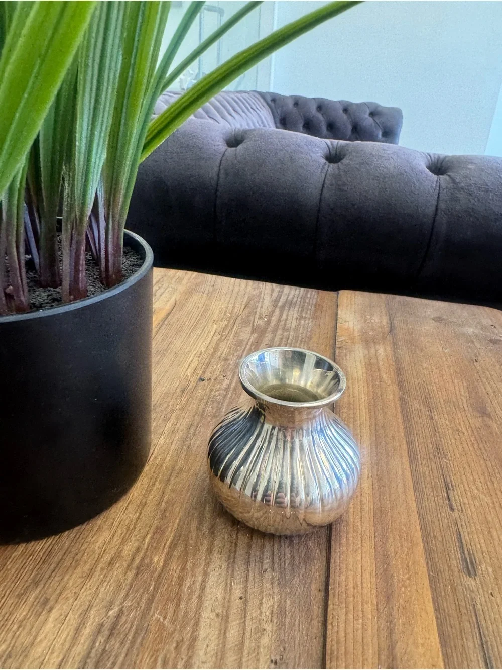 RESTORATION HARDWARE small silver plated bud vase